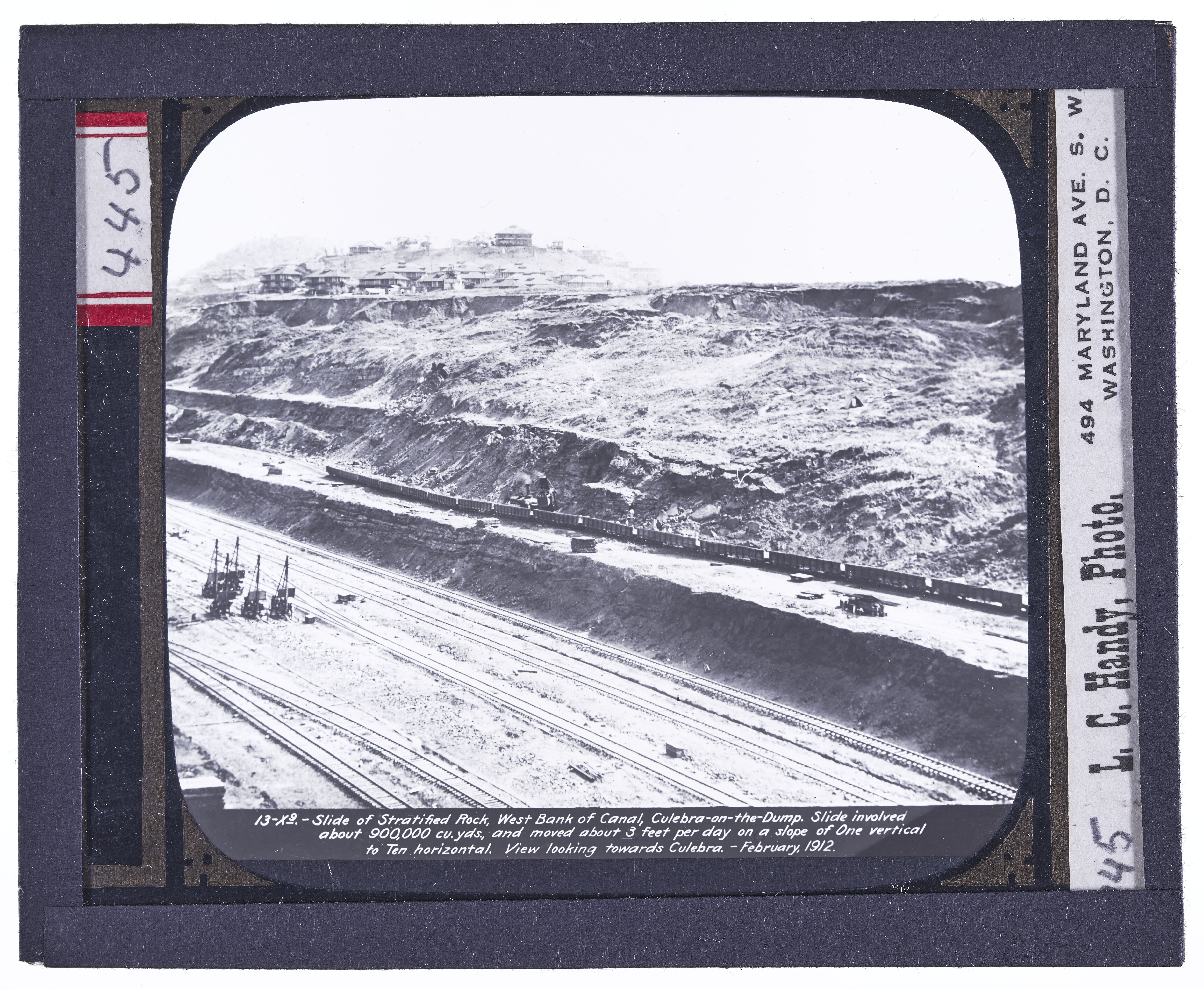 Slide of Stratified Rock, West Bank of Canal, Culebra-on-the-Dump
